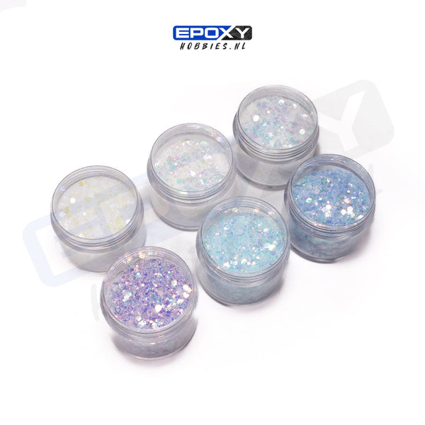 Chunky Glitter - Prisma Colors (6 stuks/ 10g per flesje)