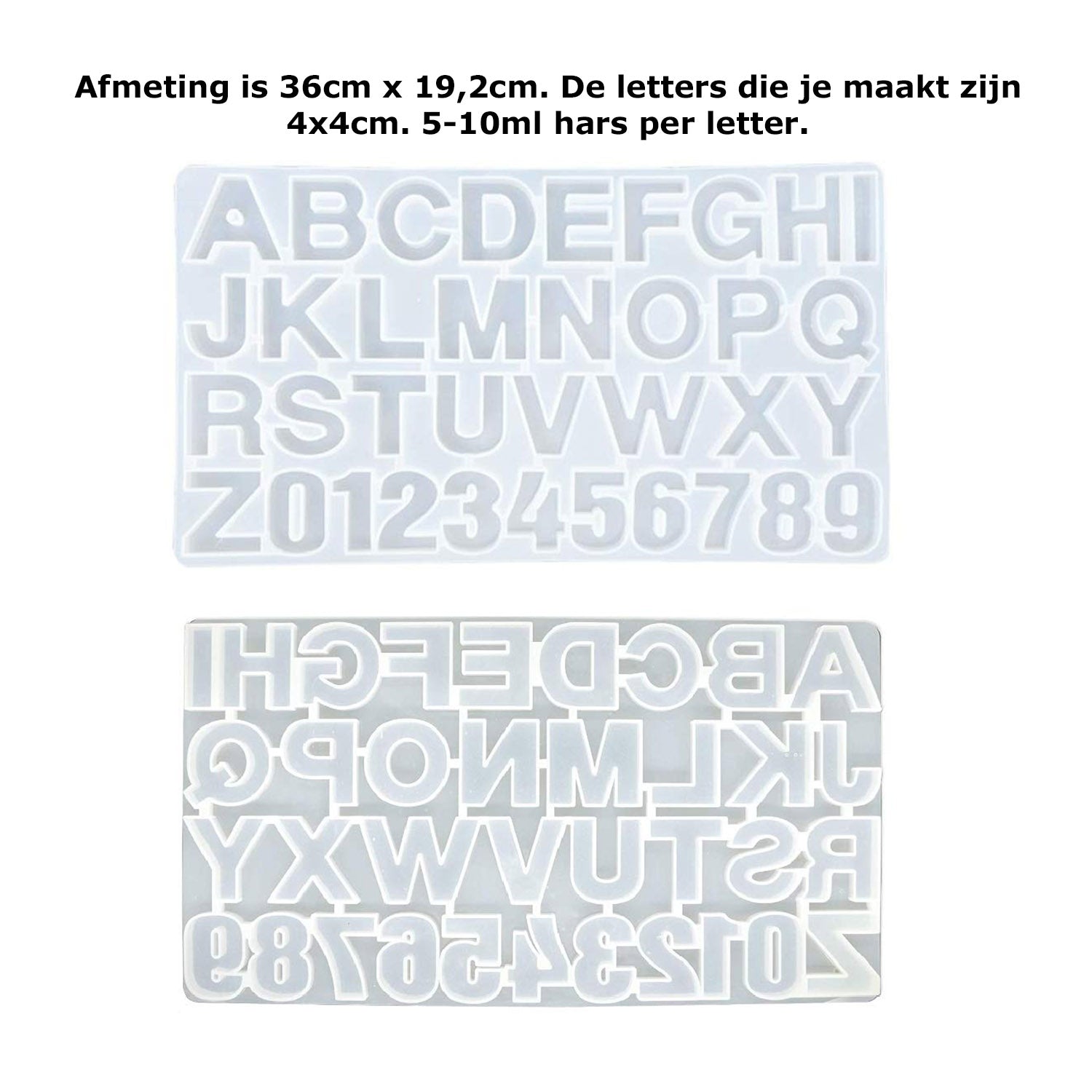 Alfabet Siliconen Mal - Letters en Cijfers - Voor Epoxyhars en Resin ...