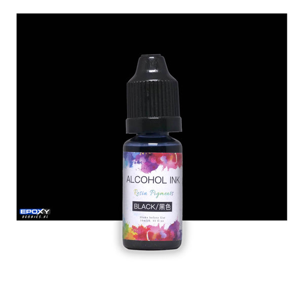 Alcohol Inkt Pigment - 10ml - Black - Geurvrij DIY kunst