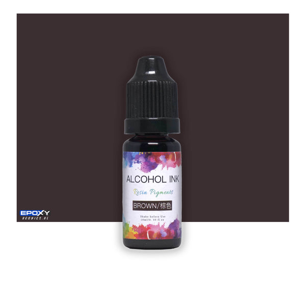 Alcohol Inkt Pigment - 10ml - Brown/ Bruin - Geurvrij DIY kunst