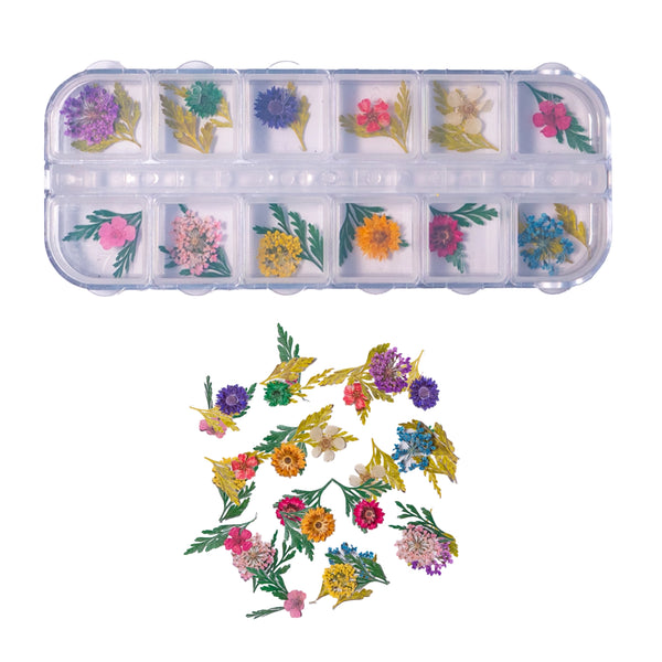 Gedroogde Bloemetjes voor Epoxy/ Resin art, Nail art, etc. - 12 stuks