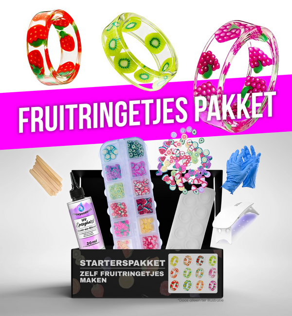 Starterspakket voor Zelf UV Epoxyhars Fruitringetjes Maken