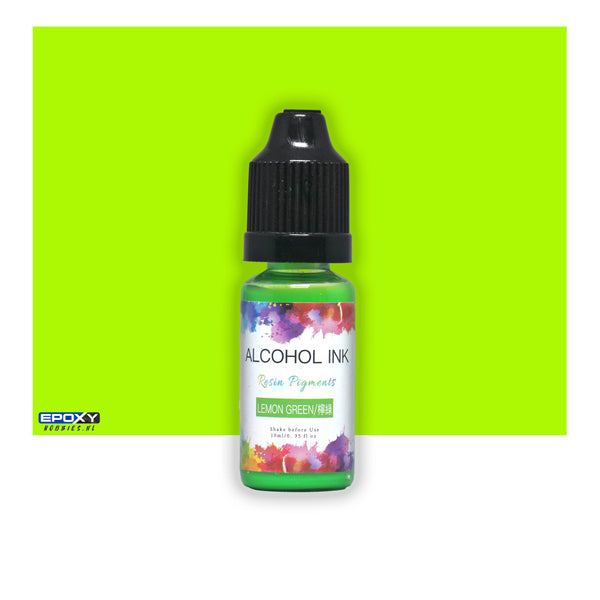 Alcohol Inkt Pigment - 10ml - Lemon Green/ Citroen Groen - Geurvrij DIY kunst