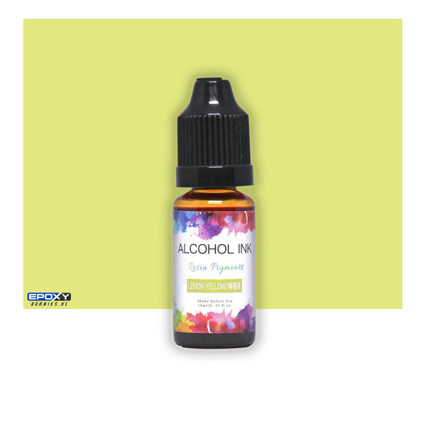 Alcohol Inkt Pigment - 10ml - Lemon Yellow/ Citroen Geel - Geurvrij DIY kunst